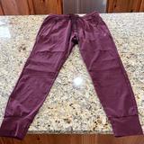 American Eagle Outfitters Pants | American Eagle Fleece Jogger Plum Maroon Purple Jogger Size Small | Color: Purple/Red | Size: S