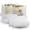 KING SIZE DUVET & 4 DELUXE PILLOWS - KING 15.0 TOG QUILT & 4 SUPERFIRM PILLOWS