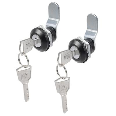 2 Pcs 19mm Cylinder Length Chrome Plated Cam Lock w Keys, Keyed Alike - 19mm,2Pcs