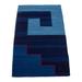 Novica Handmade Blue Labyrinth Wool Area Rug (2X3.25) - 6' x 7'