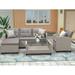 Outdoor Patio Furniture Sets, 4 Piece Wicker Ratten Conversation Set