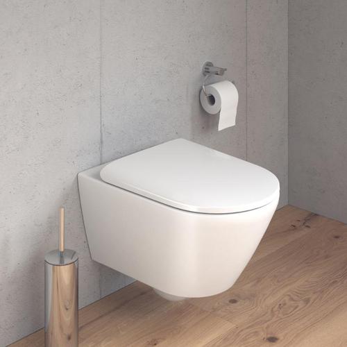 Duravit Plinero Wand-Tiefspül-WC-SET, rimless, mit WC-Sitz, 45970920A1,