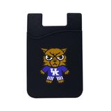 Black Kentucky Wildcats Mascot Top Loading Faux Leather Phone Wallet Sleeve