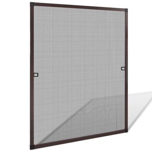 vidaXL Insektengitter für Fenster 80 x 100 cm braun