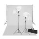 vidaXL Fotostudio-Set mit Weißem Hintergrund 600×300 cm & Leuchten