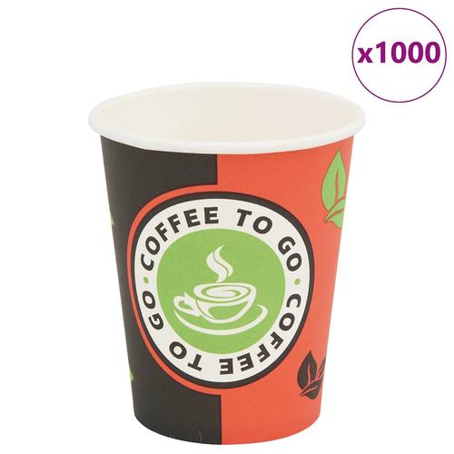 vidaXL 1000 Stk. Einweg-Kaffeebecher Pappe 240 ml (8 oz)