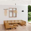 vidaXL 13-tlg. Garten-Lounge-Set Massivholz Kiefer