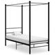 vidaXL Himmelbett Schwarz Metall 90x200 cm