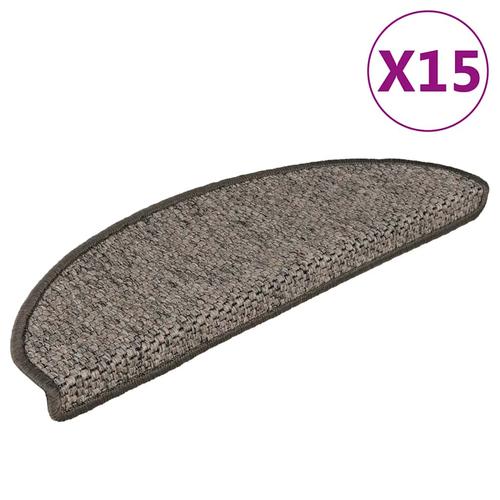 vidaXL Treppenmatten Selbstklebend Sisal 15 Stk. 65x21x4 cm Anthrazit