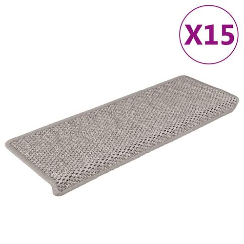 vidaXL Treppenmatten Selbstklebend Sisal-Optik 15 Stk. 65x21x4 cm