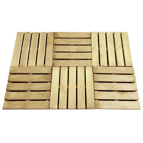 vidaXL Terrassenfliesen 6 Stk. 50×50 cm Holz Grün