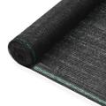 vidaXL Tennisblende HDPE 1x50 m Schwarz