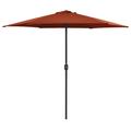 vidaXL Sonnenschirm mit Aluminium-Mast 270 x 246 cm Terracotta-Rot