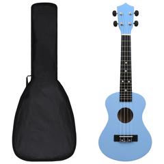 vidaXL Sopran-Ukulele-Set mit Tasche für Kinder Babyblau 23"