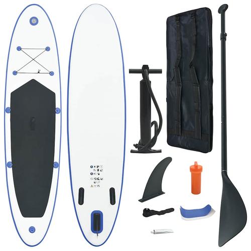 vidaXL Stand Up Paddle Surfboard SUP Aufblasbar Blau und Weiß