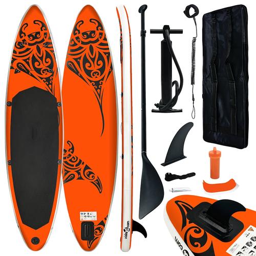 vidaXL Aufblasbares Stand Up Paddle Board Set 305x76x15 cm Orange