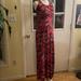 Lularoe Dresses | Lularoe “Dani” Tank Maxi Dress Red Floral Pokadots | Color: Black/Red | Size: Xs