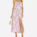 Free People Dresses | Free People Floral Tie Back Halter Button Linen Long Dress New $148 Xs S Pink | Color: Pink/White | Size: Various