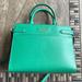 Kate Spade Bags | Kate Spade Staci Medium Satchel Saffiano Leather Green Bean | Color: Green | Size: Medium