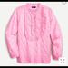 J. Crew Tops | J. Crew Long Sleeve Ruffles Shirt In Eyelet, Larkspur Pink | Color: Pink | Size: M
