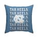 North Carolina Tar Heels 18'' x Echo Wordmark Poly Span Décor Pillow