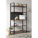 17 Stories 63" H x 34" W Standard Bookcase Wood in Black/Brown | 63 H x 34 W x 13.78 D in | Wayfair BCFEF296A2254DB5B84659A8788C2BBE