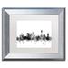 Trademark Fine Art 'San Antonio Texas Skyline B&W' Framed Graphic Art Print on Canvas Canvas | 11" H x 14" W x 0.5" D | Wayfair MT1063-S1114BMF