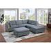 Gray Sectional - Latitude Run® 102" Wide Reversible Modular Corner Sectional w/ Ottoman Linen | 35 H x 102 W x 96 D in | Wayfair