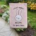 Personalization Mall Every Bunny Welcome Personalized 2-Sided Polyester 17.25" x 12.5" Garden Flag in Pink | 17.25 H x 12.5 W in | Wayfair 30153-EB