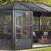 Sojag Charleston Wall Solarium 10 Ft. W x 10 Ft. D Metal Patio Gazebo Aluminum/Metal in Black/Gray | 121.63 W in | Wayfair 440-9164985