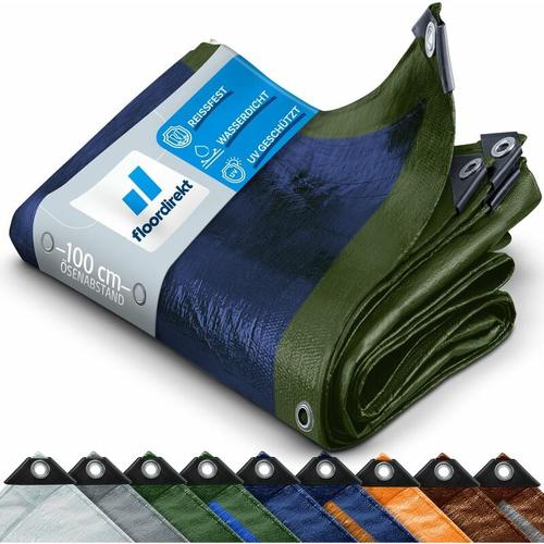 Abdeckplane 80g/m² 2 x 3 m Grün/blau – Grün/Blau