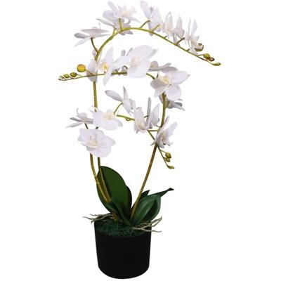 Vidaxl - Künstliche Orchidee mit Topf 65 cm Weiß