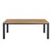 Birch Lane™ Academy Rectangular Dining Table in Solid Reclaimed Teak w/ Black Rounded Edge Aluminum Legs Wood/Metal in Brown | Outdoor Dining | Wayfair