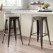 Steelside™ Christie Counter & Bar Stool Metal in Black | 30.25 H x 17.75 W x 17.75 D in | Wayfair 406BB7DB5CCF4E95AF21C15C2D90BBD1