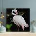 Bayou Breeze Pink Flamingo In Water During Daytime - 1 Piece Rectangle Graphic Art Print On Wrapped Canvas in Green/White | Wayfair
