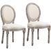 One Allium Way® Set Of 2 Vintage Armless Dining Chair, French Chic Side Chairs w/ Curved Backrest Linen Upholstery For Kitchen Living Room | Wayfair
