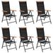 Arlmont & Co. Patio Folding Chairs Camping Garden Chair w/ Armrest PVC-coated polyester in Black | 42.91 H x 22.83 W x 25.59 D in | Wayfair