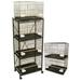 YML Six Small Bird Cage w/ 2 Feeder Doors Steel in Gray | 16 H x 16 W x 24 D in | Wayfair 6x2424BLK and 1x 4134BLK