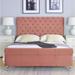 Collinsworth Tufted Low Profile Sleigh Bed