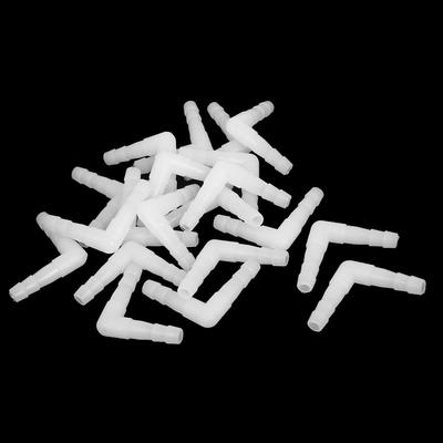 Fish Tank Aquarium Plastic L Shape 2 Way Oxygen Pipe Air Valve 20Pcs - White