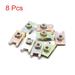 8Pcs 6mm Thread Metal Fastener Bumper U-Type Clips Retainers Rivets