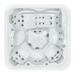 Buenospa New York 6 - Person 49 - Jet Hot Tub, Ice White, Gray with Ozone and LED Lights - Sterling Silver - 85 x 85 x 35