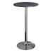 24" Round Pub Table, Black and Chrome - 23.62 x 23.62 x 39.76 inches