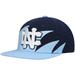 Men's Mitchell & Ness Carolina Blue/Navy North Tar Heels Sharktooth Snapback Hat