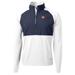 Men's Cutter & Buck White/Navy Auburn Tigers Adapt Eco Knit Hybrid Recycled Quarter-Zip Pullover Top