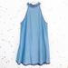 Anthropologie Dresses | Anthro Blue Chambray Embroidered Halter Tank Dress | Color: Blue | Size: Xsp