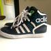 Adidas Shoes | Hi-Top Tropical Print 3-Stripe Adidas Women’s Size 7 | Color: Black | Size: 7.5