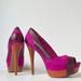 Jessica Simpson Shoes | Jessica Simpson Women's Weema Open-Toe Platform Pump In Purple Passion Size 6.5m | Color: Purple | Size: 6.5