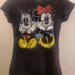 Disney Tops | Disney Mickey And Minnie Mouse Graphic Tee Short Sleeve Black Junior Sz Small | Color: Black | Size: Various