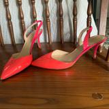 Kate Spade Shoes | Kate Spade Patent Leather Pink Orange Slingback Heels | Color: Orange/Pink | Size: 7.5